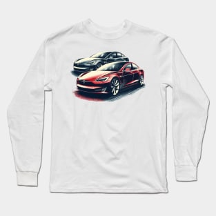 Tesla Model S Long Sleeve T-Shirt